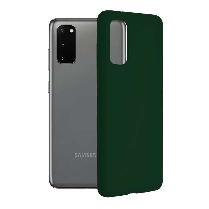 Husa Samsung Galaxy S20 Techsuit Soft Edge Silicone, verde inchis