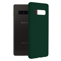 Husa Samsung Galaxy S10 Plus Techsuit Soft Edge Silicone, verde inchis