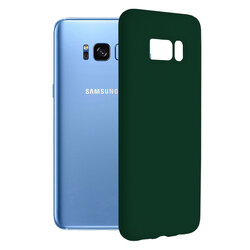 Husa Samsung Galaxy S8+, Galaxy S8 Plus Techsuit Soft Edge Silicone, verde inchis