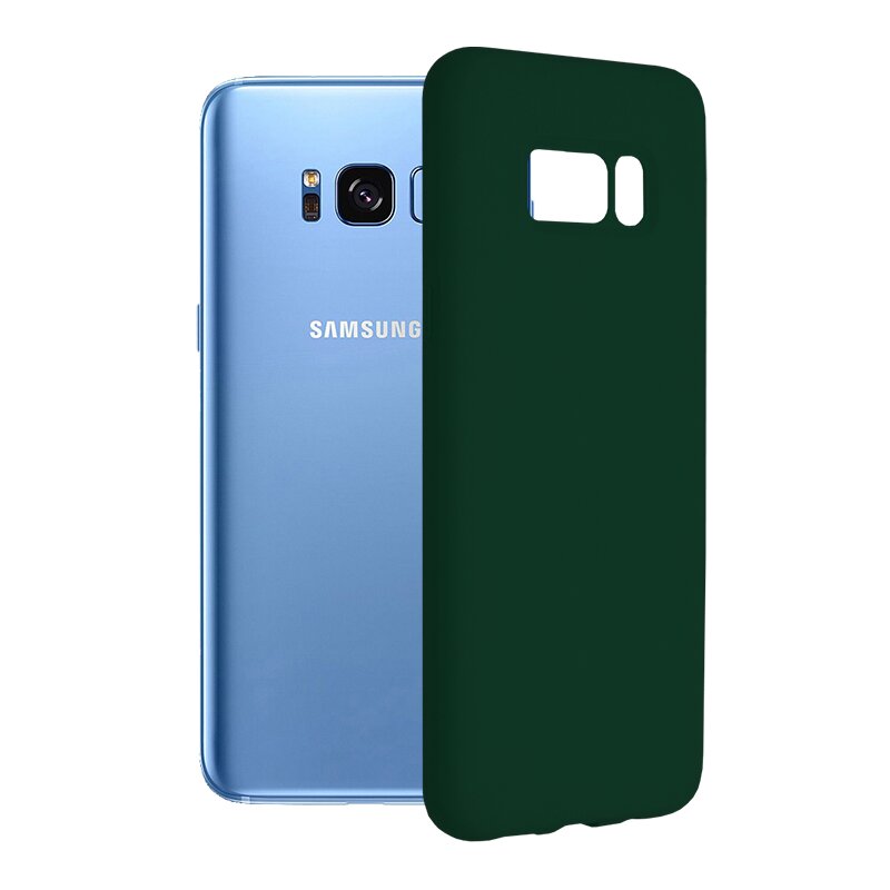 Husa Samsung Galaxy S8+, Galaxy S8 Plus Techsuit Soft Edge Silicone, verde inchis