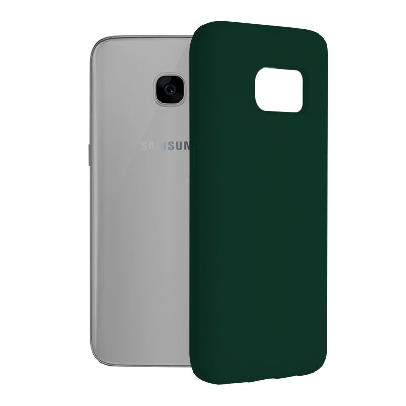 Husa Samsung Galaxy S7 Techsuit Soft Edge Silicone, verde inchis