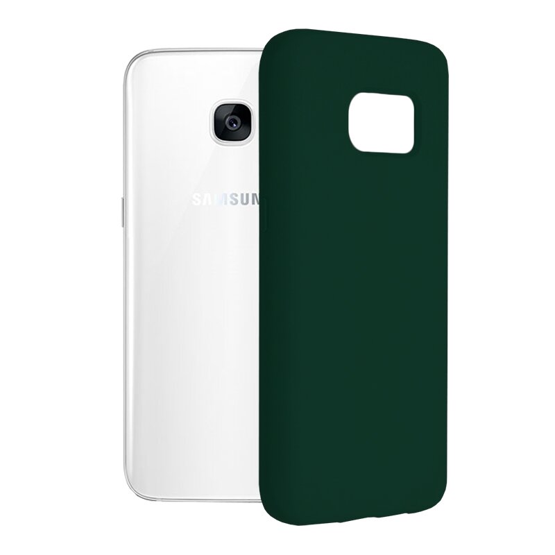 Husa Samsung Galaxy S7 Edge Techsuit Soft Edge Silicone, verde inchis