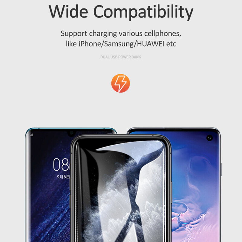 Baterie externa Usams PB39, 5000mAh, 2x USB, Type-C, 2A, negru