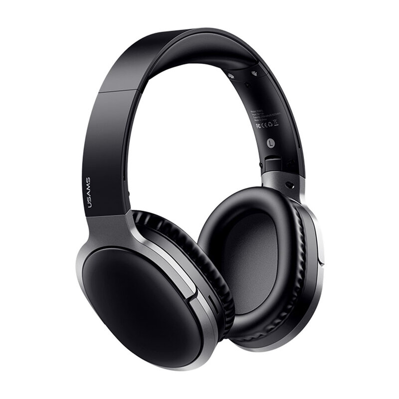 Casti wireless on-ear USAMS, Bluetooth, noise cancelling, negru, US-YN001