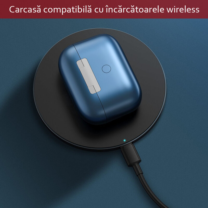 Casti wireless in-ear Baseus, TWS earbuds, noise cancellation, albastru, NGS1P-03