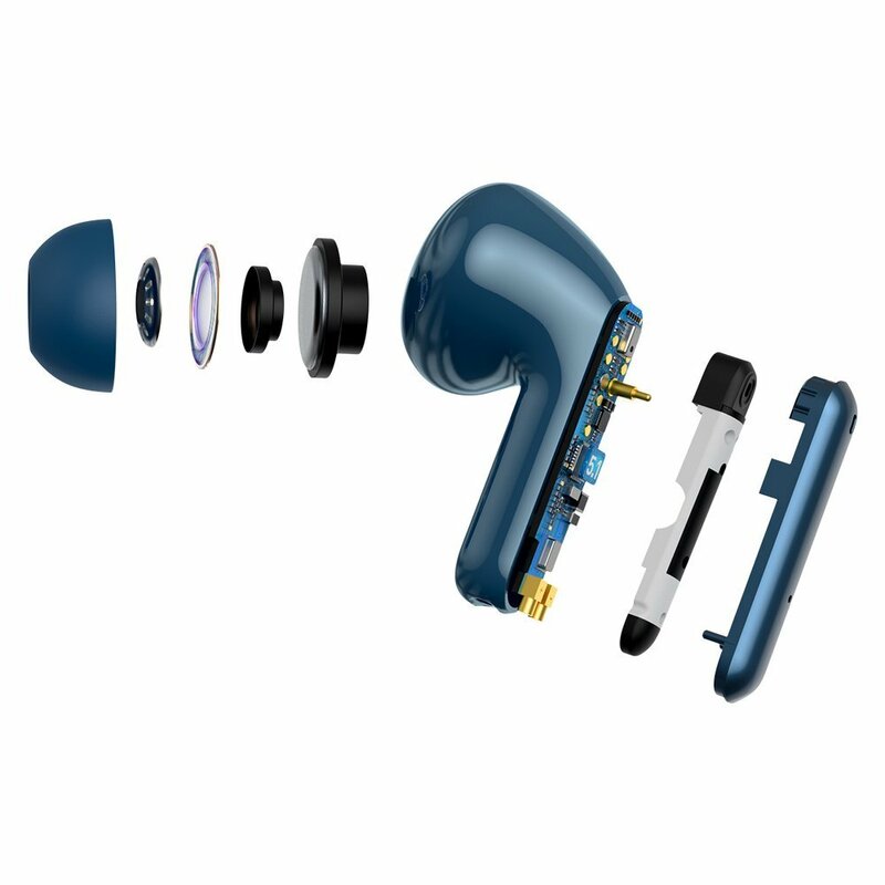Casti wireless in-ear Baseus, TWS earbuds, noise cancellation, albastru, NGS1P-03