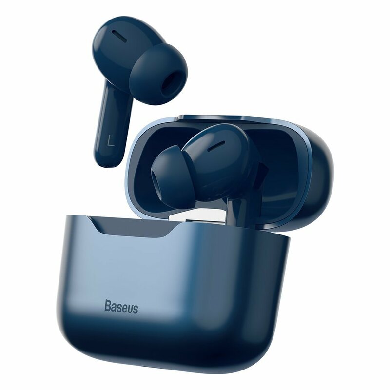 Casti wireless in-ear Baseus, TWS earbuds, noise cancellation, albastru, NGS1P-03
