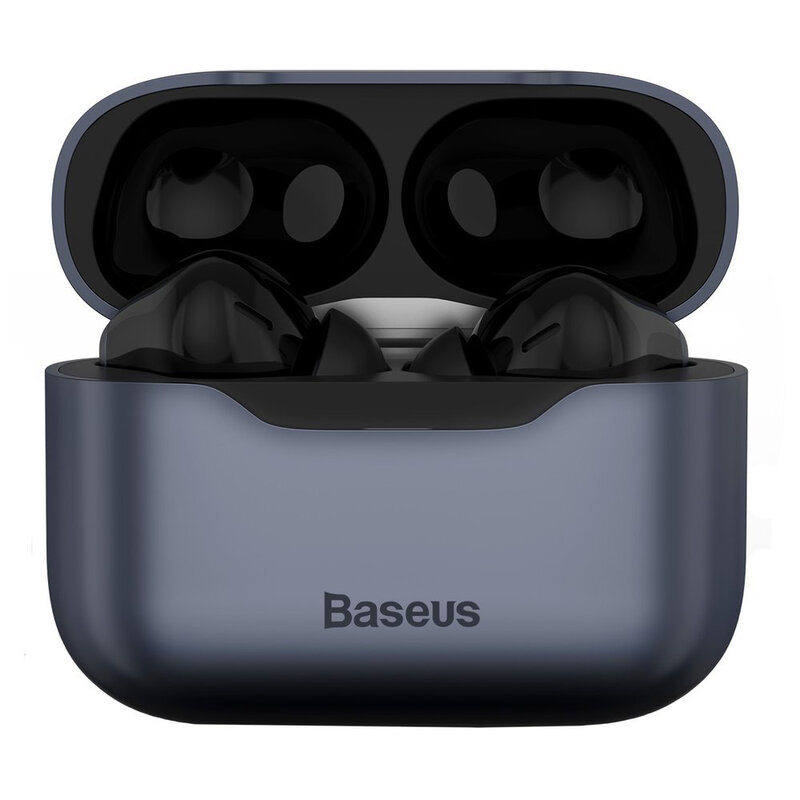 Casti wireless in-ear Baseus, TWS earbuds, noise cancellation, gri, NGS1P-0A
