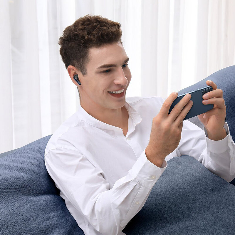 Casti wireless in-ear Baseus, TWS earbuds, noise cancellation, gri, NGS1P-0A