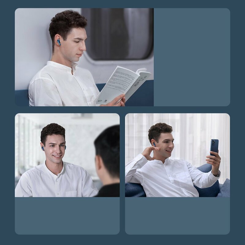 Casti wireless in-ear Baseus, TWS earbuds, noise cancellation, gri, NGS1P-0A