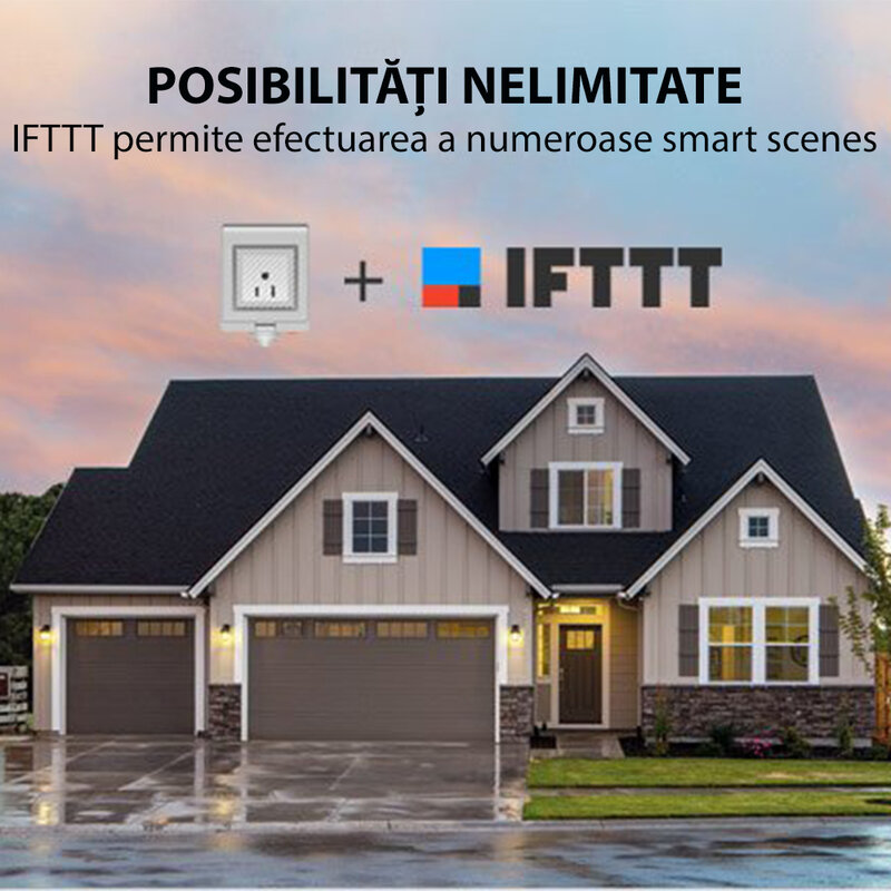 Priza inteligenta smart Wi-Fi Sonoff S55, wireless, waterproof, 16A, alb