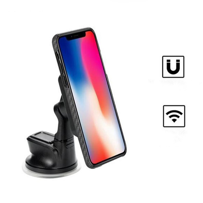 Suport telefon auto Pitaka MagEZ pentru iPhone 12, prindere bord, negru