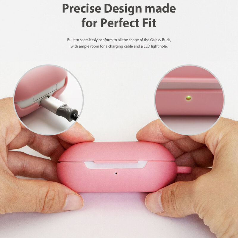 Husa Galaxy Buds/ Buds+ Ringke Case, holder de prindere, roz