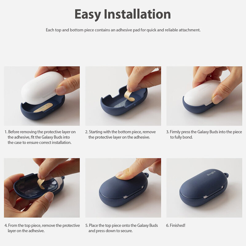 Husa Galaxy Buds/ Buds+ Ringke Case, holder de prindere, roz