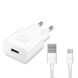  Incarcator priza Huawei original, cablu de date USB la Type-C, 2A, 1m, alb, bulk, HW-090200EH0