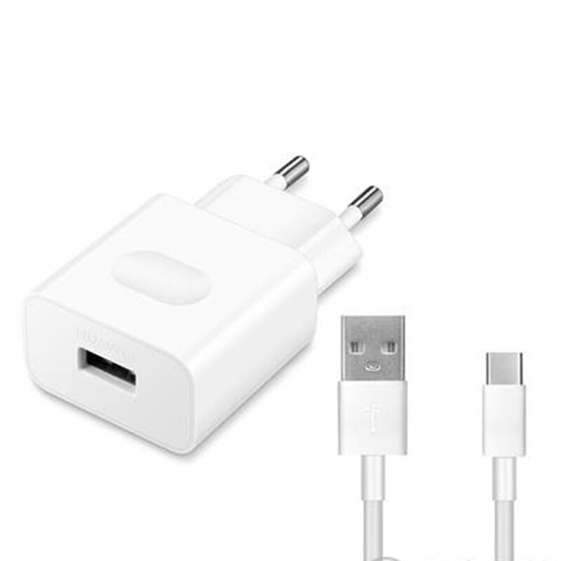  Incarcator priza Huawei original, cablu de date USB la Type-C, 2A, 1m, alb, bulk, HW-090200EH0