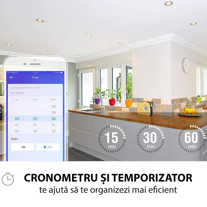 Releu wireless Sonoff Dual R2, Wi-Fi IoT, 2 canale, 10A, alb