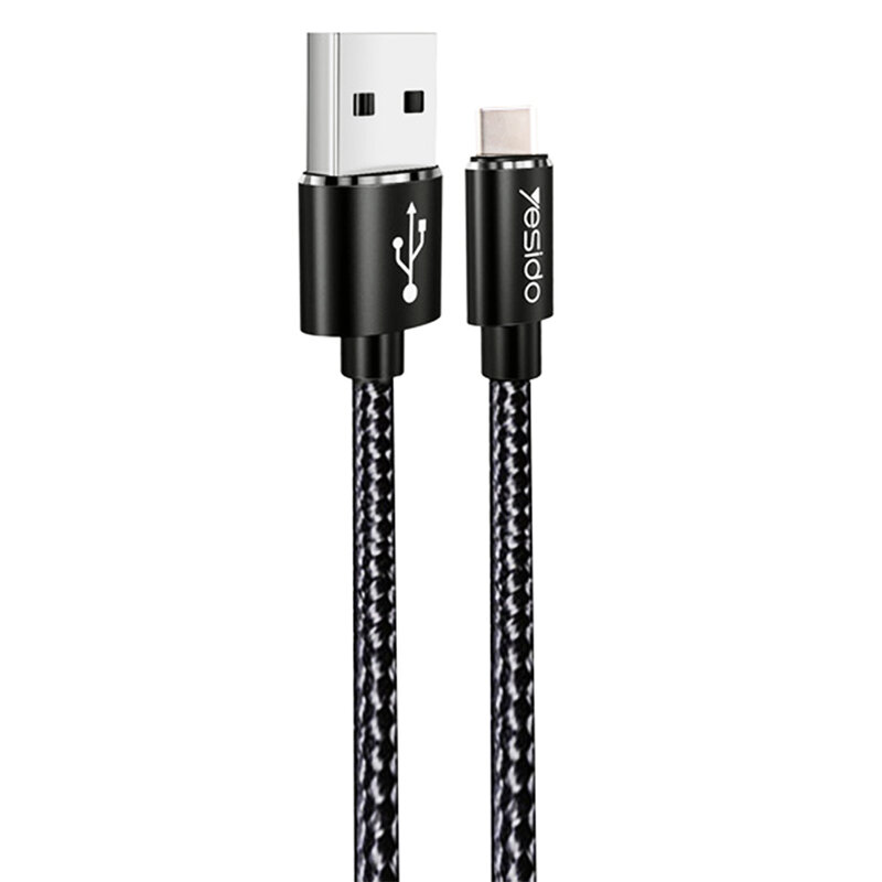 Cablu de date USB la Type-C Yesido CA57, 2.4A, 1.2m, negru