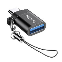 Adaptor USB la Type-C OTG Yesido GS06, plug & play, 5Gbps, negru