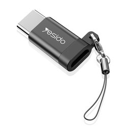 Adaptor Micro-USB la Type-C OTG Yesido GS04, plug & play, 480Mbps, negru