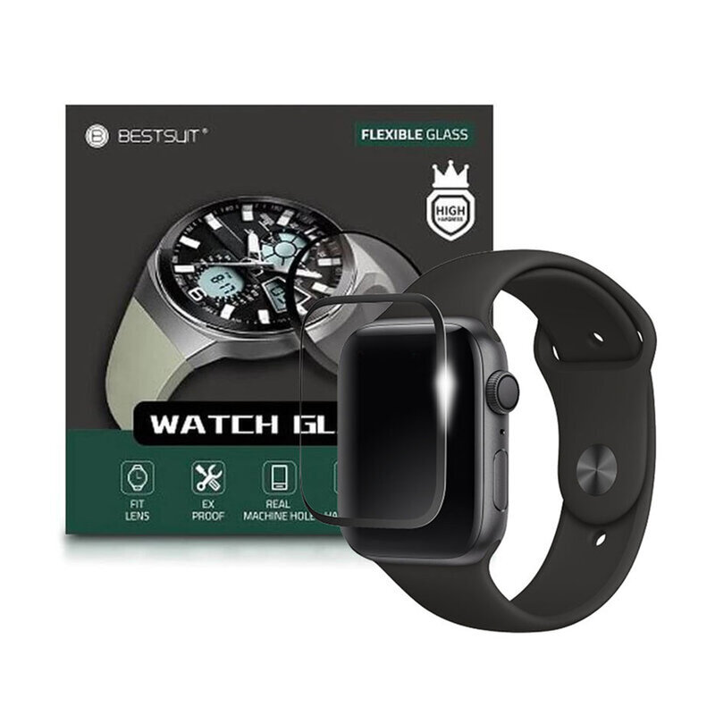 Folie Apple Watch 5 40mm Bestsuit Flexible Nano Glass 5H - Negru