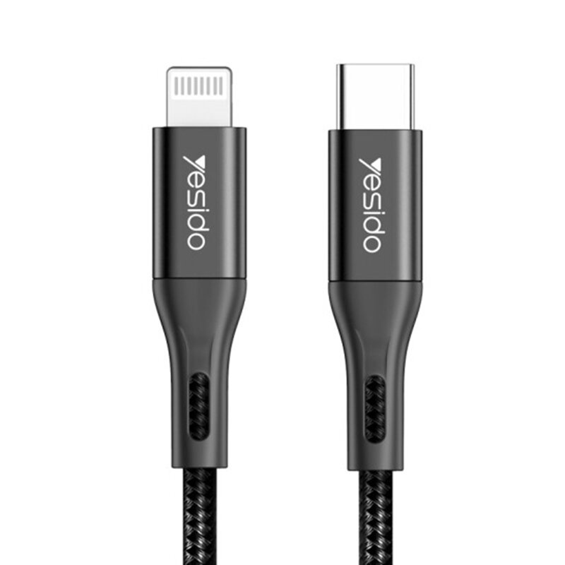Cablu de date Type-C la Lightning Yesido CM11, 18W, 2A, 1.2m, negru