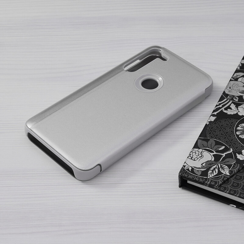 Husa Motorola Moto G8 Power Flip Standing Cover - Argintiu