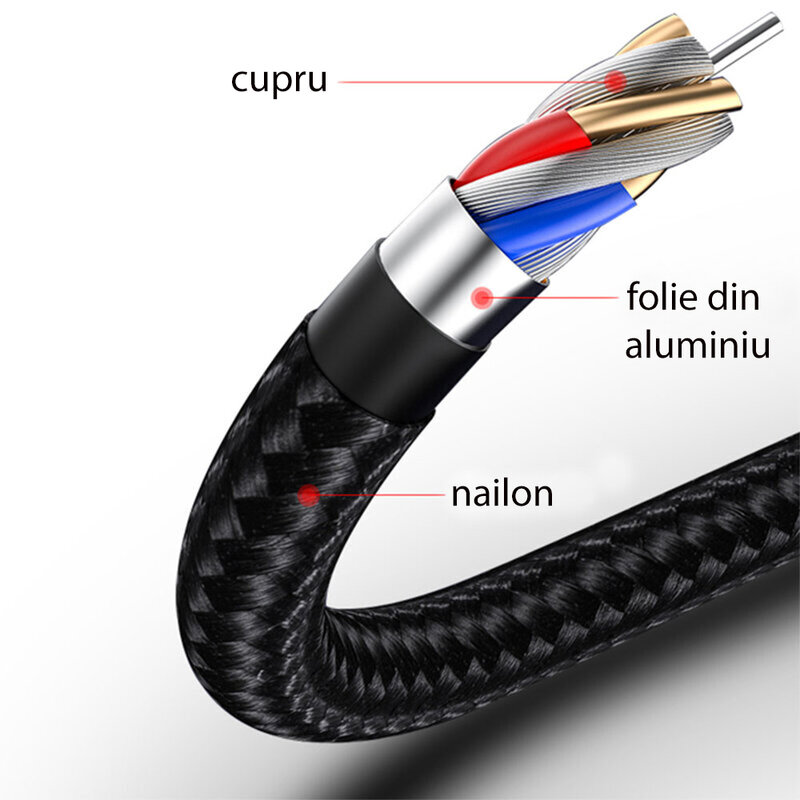 Cablu de date USB la Lightning Yesido CA57, 2.4A, 1.2m, negru