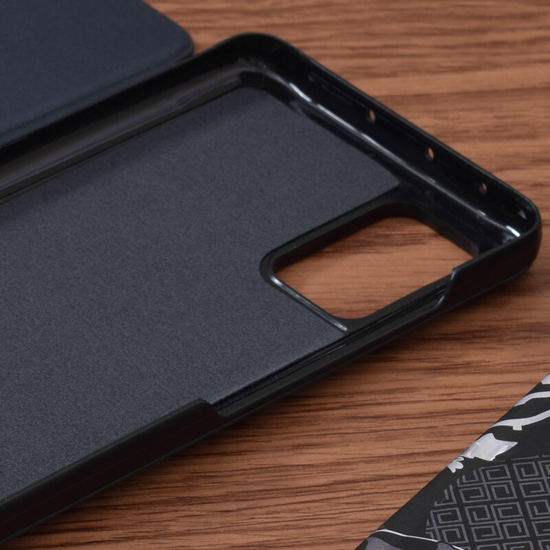 Husa Samsung Galaxy A51 4G Eco Leather View flip tip carte, albastru