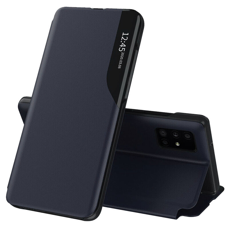 Husa Samsung Galaxy M51 Eco Leather View Flip Tip Carte - Albastru
