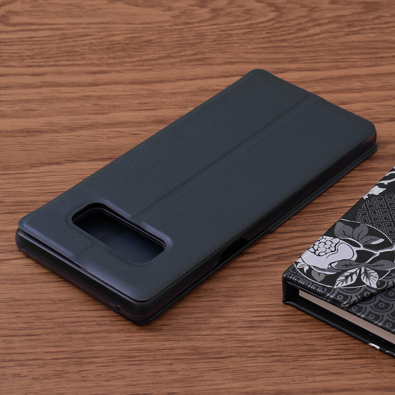 Husa Samsung Galaxy Note 8 Eco Leather View Flip Tip Carte - Albastru