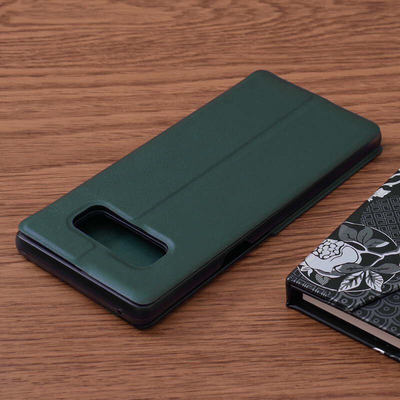 Husa Samsung Galaxy Note 8 Eco Leather View Flip Tip Carte - Verde