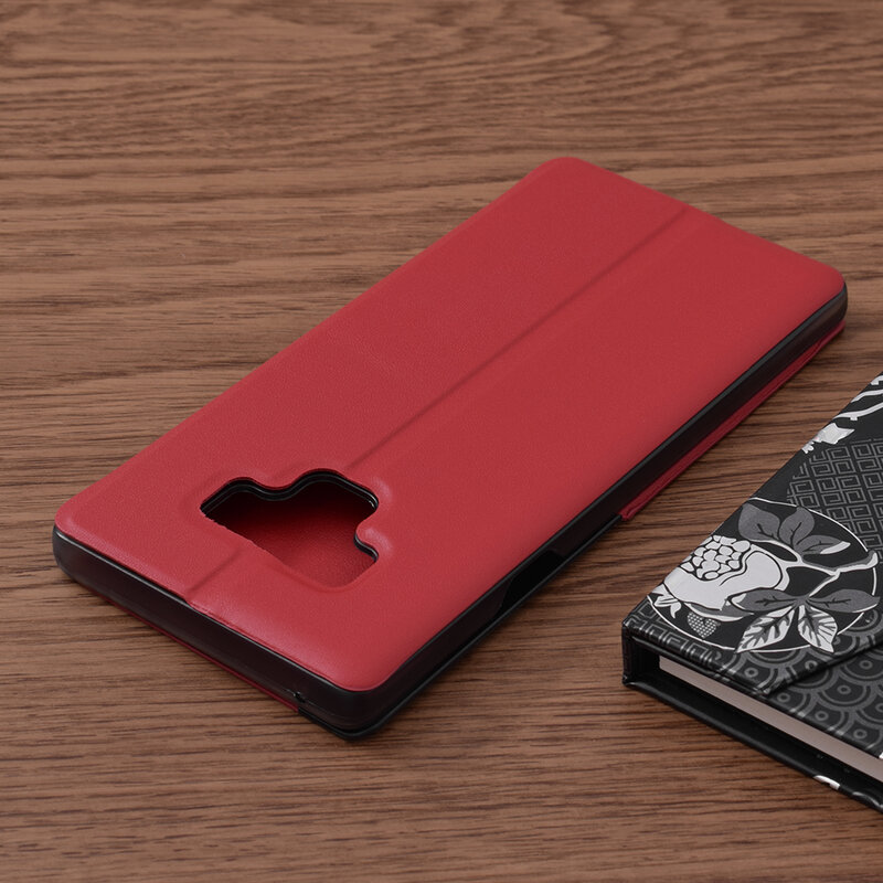Husa Samsung Galaxy Note 9 Eco Leather View Flip Tip Carte - Rosu
