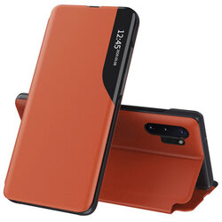 Husa Samsung Galaxy Note 10 Plus Eco Leather View Flip Tip Carte - Portocaliu