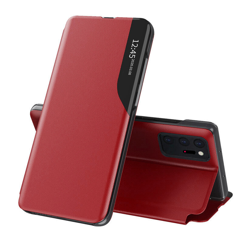 Husa Samsung Galaxy Note 20 Ultra Eco Leather View Flip Tip Carte - Rosu