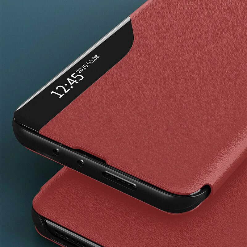 Husa Samsung Galaxy S10 Plus Eco Leather View Flip Tip Carte - Rosu