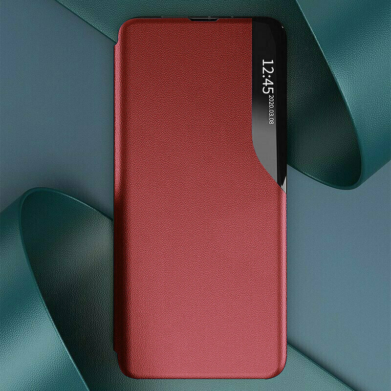 Husa Samsung Galaxy S10 Plus Eco Leather View Flip Tip Carte - Rosu
