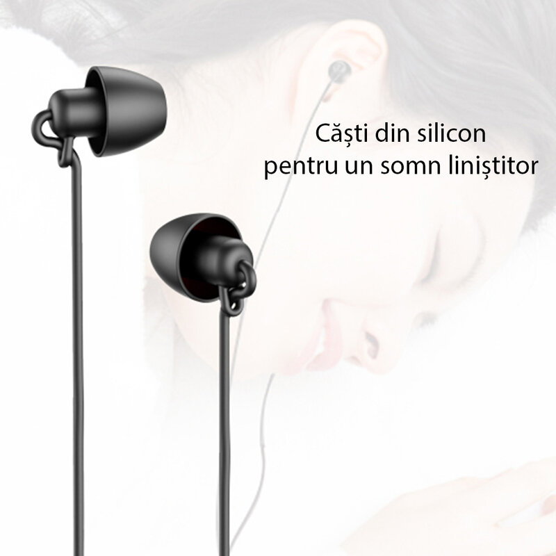 Casti cu fir in-ear Yesido YH29, stereo, microfon, Jack 3.5mm, 1.2m, negru