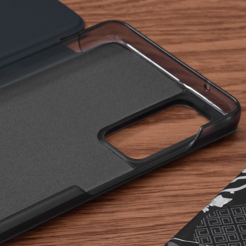 Husa Samsung Galaxy S20 FE Eco Leather View flip tip carte, albastru