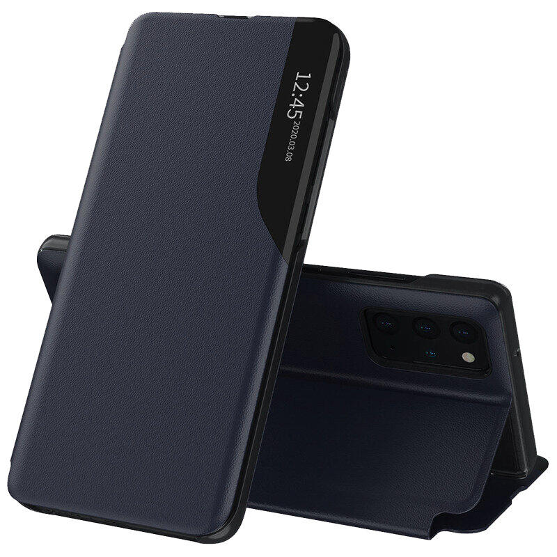 Husa Samsung Galaxy S20 Plus Eco Leather View Flip Tip Carte - Albastru