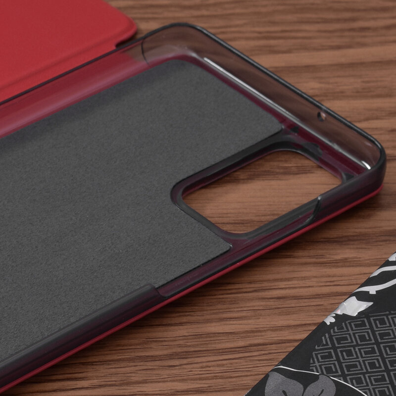 Husa Samsung Galaxy S20 Plus Eco Leather View Flip Tip Carte - Rosu