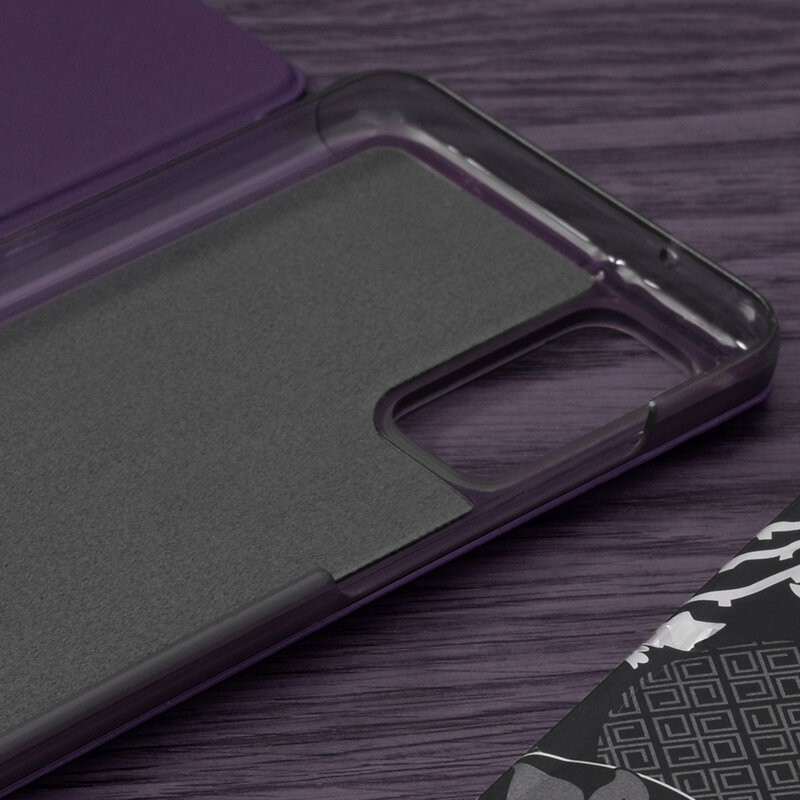 Husa Samsung Galaxy S20 Eco Leather View Flip Tip Carte - Mov