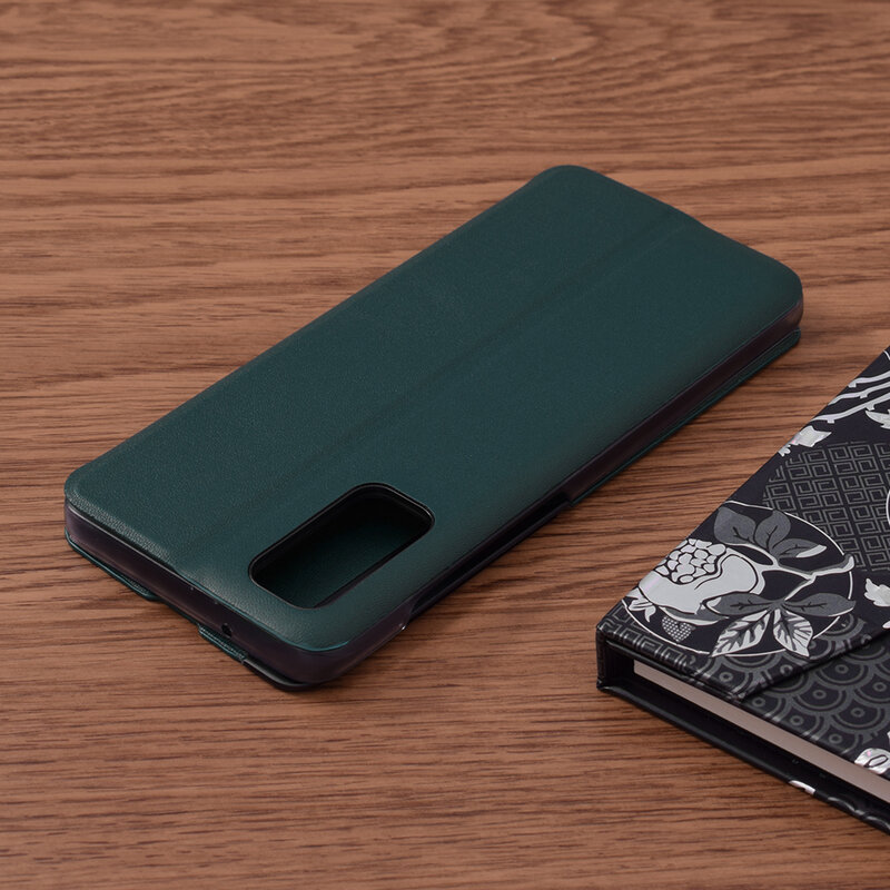 Husa Samsung Galaxy S20 5G Eco Leather View Flip Tip Carte - Verde