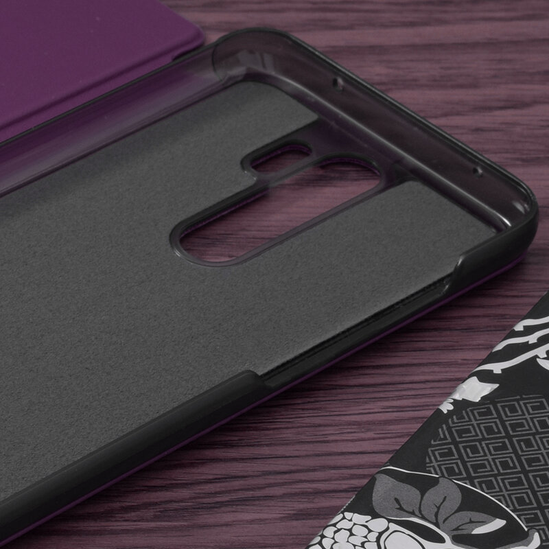 Husa Xiaomi Redmi Note 8 Pro Eco Leather View Flip Tip Carte - Mov