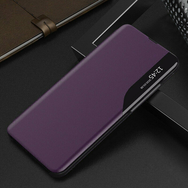 Husa Xiaomi Redmi Note 8 Pro Eco Leather View Flip Tip Carte - Mov