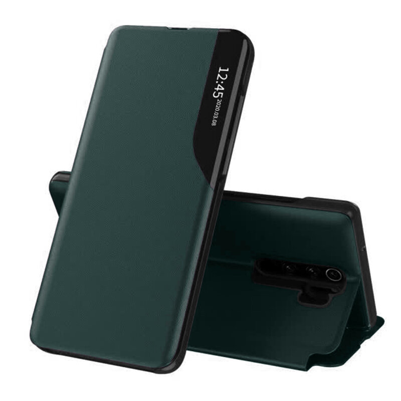 Husa Xiaomi Redmi Note 8 Pro Eco Leather View Flip Tip Carte - Verde