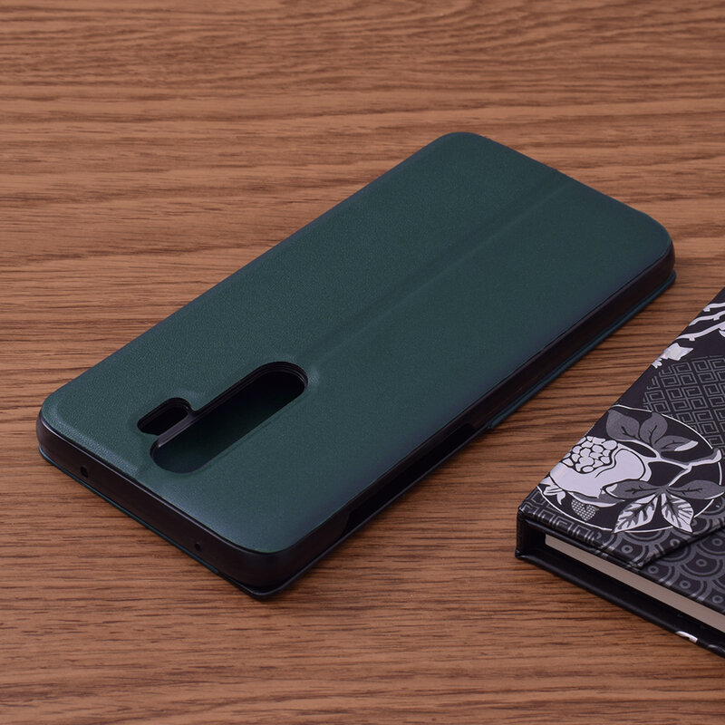 Husa Xiaomi Redmi Note 8 Pro Eco Leather View Flip Tip Carte - Verde