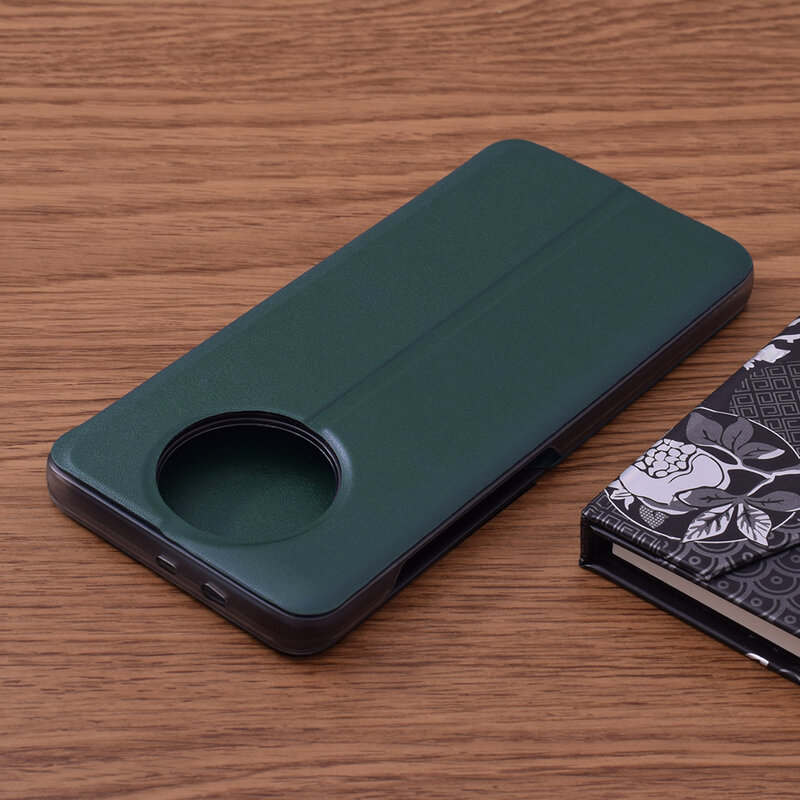 Husa Xiaomi Redmi Note 9T 5G Eco Leather View Flip Tip Carte - Verde