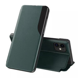 Husa iPhone 12 Eco Leather View Flip Tip Carte - Verde