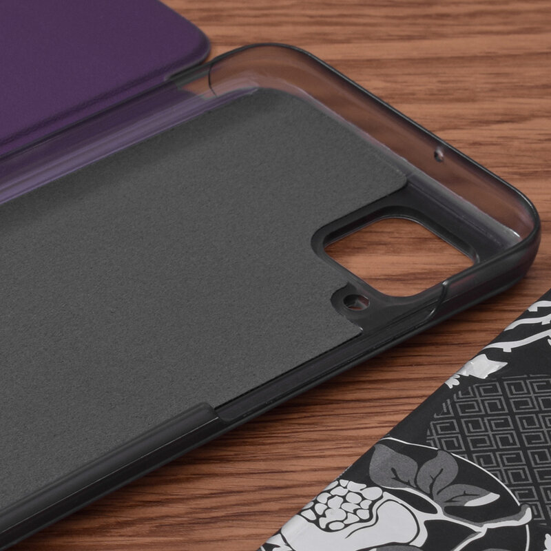 Husa Huawei P40 Lite Eco Leather View flip tip carte, mov